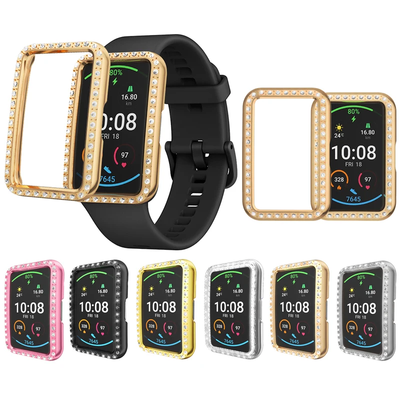

Защитный чехол из поликарбоната с алмазным покрытием для Huawei Watch Fit, чехол для смарт-часов, аксессуары для Huawei Honor Watch ES, чехол