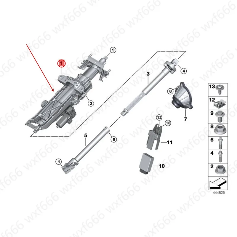 Трубка рулевой колонки подходит для 5 серий G30b mwG38 7 серий G12 8 серий G15 направляющая Колонка рулевая колонка электрическая трубка