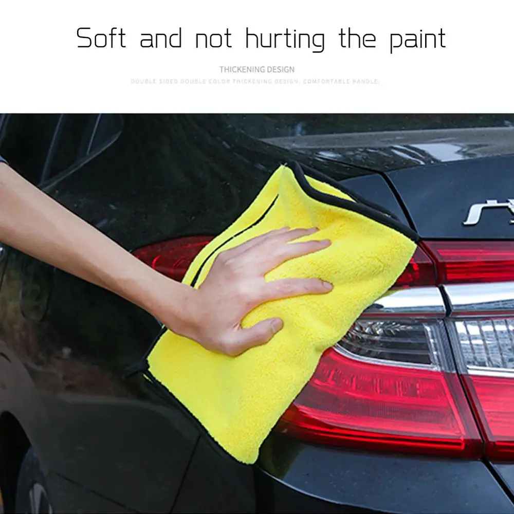 Thick Plush Microfiber Towel Car Wash Accessories Super Absorbent Car Cleaning Tools Detailing Tools Cloth Cleaning Supplies