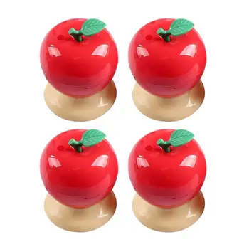 

4pcs Toothpicks Holder Box Press Automatic Toothpick Container Apple Shape Design For Home