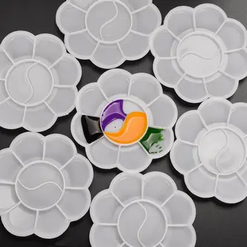 

20Pcs Disposable Plastic Tattoo Ink Palette Paint Tray Pigment Holder Container New Flower Shape Tattoo Supply