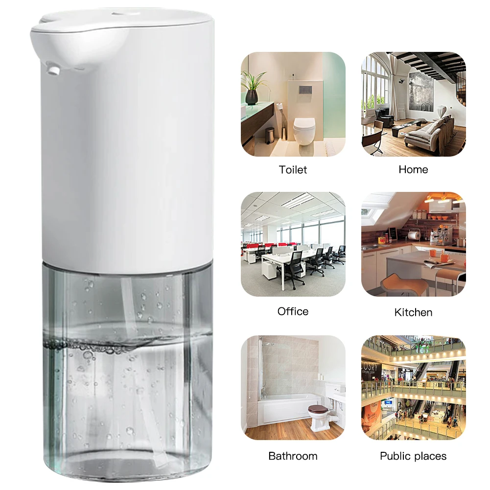 

Automatic Induction Sensor Foaming Soap Dispenser Infrared Foam Sinks IPX3 Soap Dispensers Bathroom Kitchen without batteries