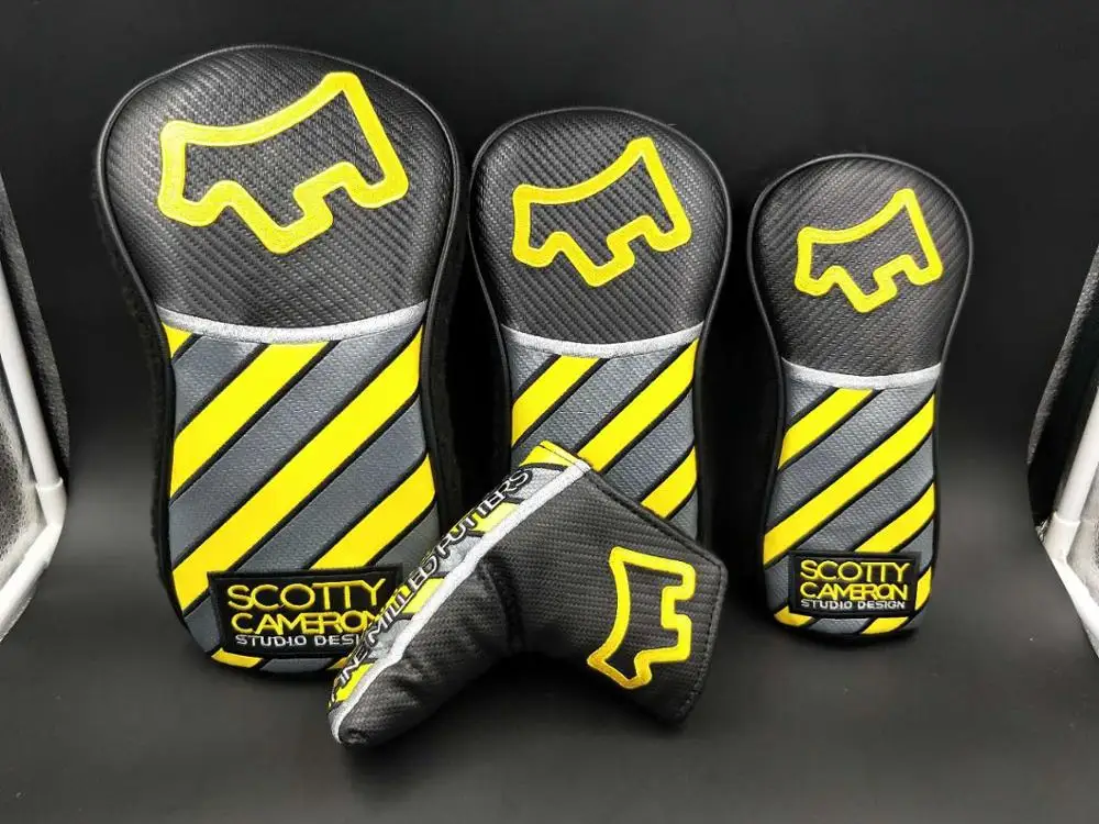 

Golf Club Golf Driver Fairway Wood HeadCovers set Cartoon Mallet Putter cover