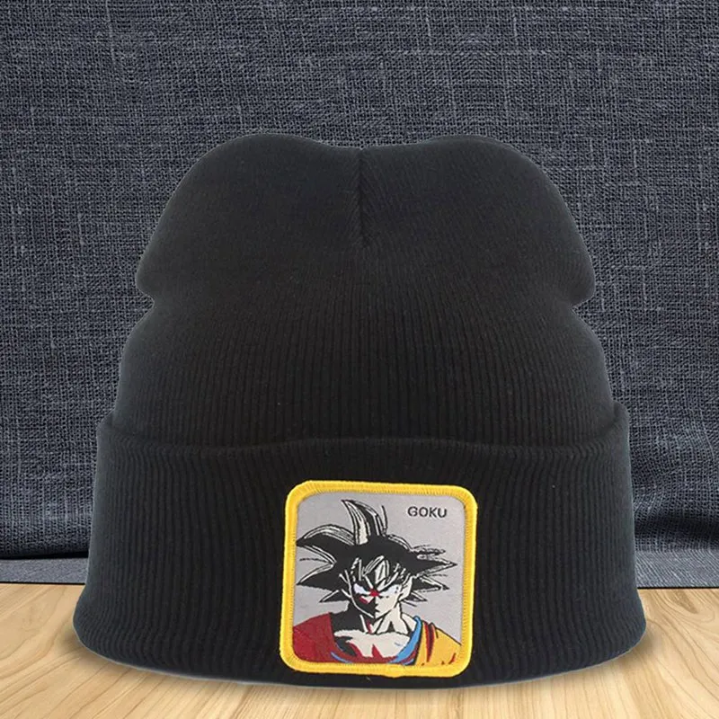 Зимняя аниме Dragon Ball серия Sun Wukong GOKU вышитая вязаная шерстяная шапка Skullies Женская Мужская теплая шапка унисекс