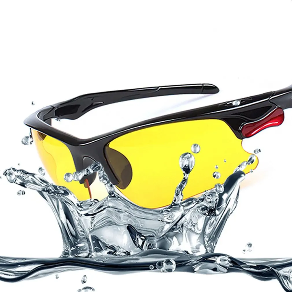 Легкие мужские и женские спортивные солнцезащитные очки с бликовым покрытием UV400 Защита HD ночного видения очки для езды на мотоцикле