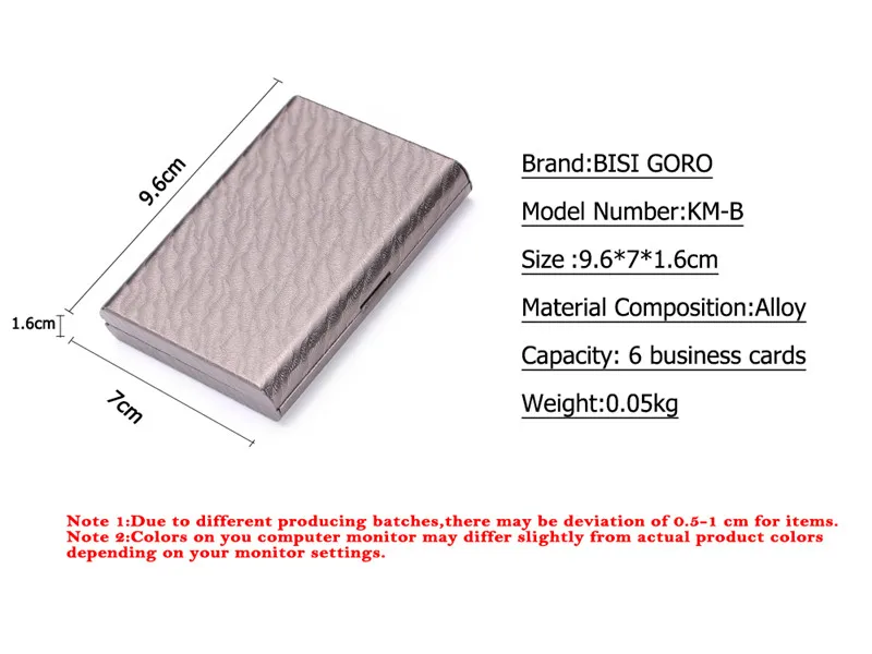 BISI GORO New Wallet for Men and Women Metal Plastic Card Holder Travel Wallet Passport Holder Document Organizer Wholesale