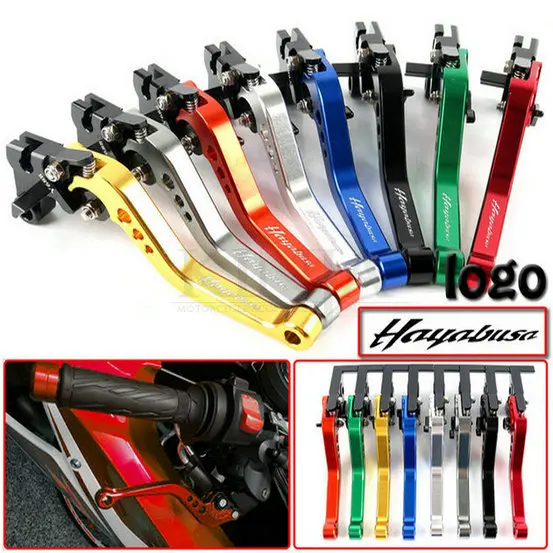 Adjustable CNC Aluminum Motorcycle Motorbike Short Brake Clutch Levers For SUZUKI HAYABUSA GSX1300R 2008