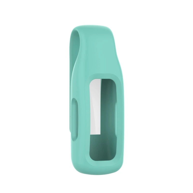 OOTDTY Steel Clip Protector Holder Cover Shell Silicone Protective Case Skin Clip For Fitbit Inspire 2 Watch Accessory 