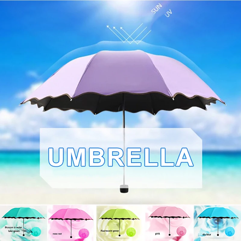 

Flower Anti UV Inverted Umbrella foldable Sunny Rain Protection Reverse Windproof Umbrella Best Gift Drop shipping