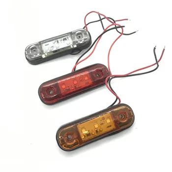 

Auto Side Light Clearance Signal Lamp Easy Install Truck Accessory Indicator Trailer 3LEDs Strip Parking Marker DC10V To 30V