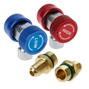 

Car High Low Adapter Connector R134A AC Air Condition Adjustable Quick Coupler