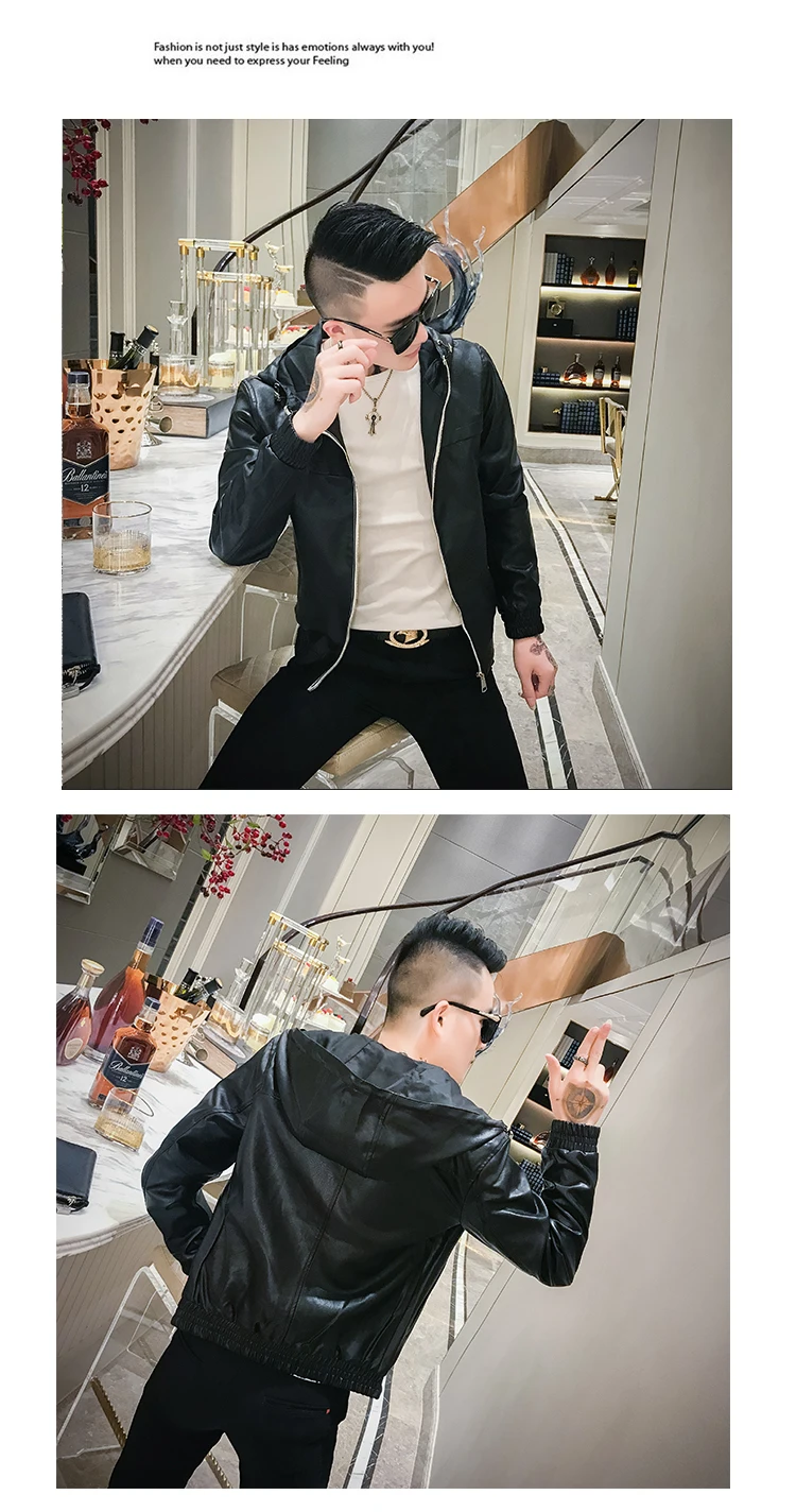 Veste Moto Homme Casaca De Cuero Hombre Cortas черные куртки мужская кожаная куртка-бомбер мужская кожаная куртка с капюшоном Мужские