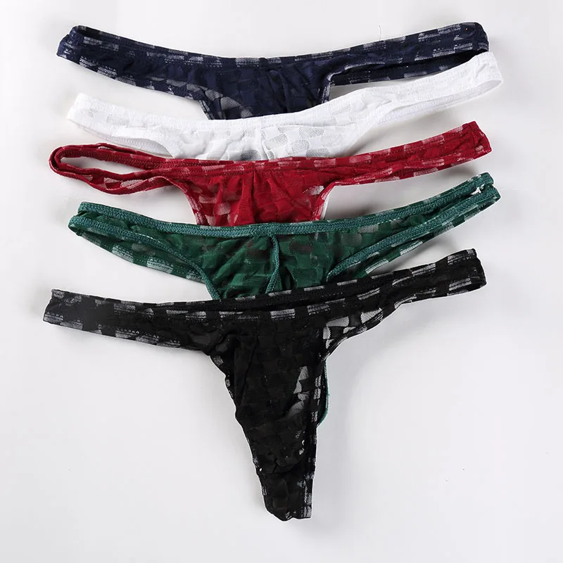 

Men Sexy Underwear G String Thongs Solid Sheer Mesh Transparent Briefs Bikini G-string Thong Tanga Underwear Underpants Shorts