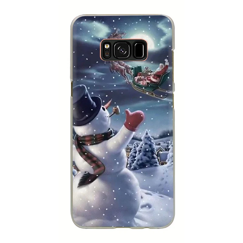 Новогоднее; рождественское жесткий чехол для телефона для samsung Galaxy S6 S7 край S8 S9 S10 плюс S10e Note 8 9 M10 M20 M30 - Цвет: H2