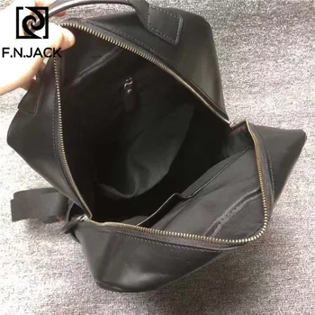 

F.N.JACK New Travel Backpack Fashion Soft Restoring Ancient Ways Crazy Horse Leather Backpack Shoulder Bag for Men and Women