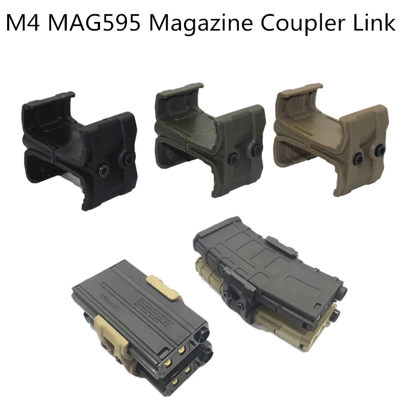 Tactical Nylon Clip Connector M4 AR15 Dual Magazine Coupler Link Rifle AK MAG595 Magazine