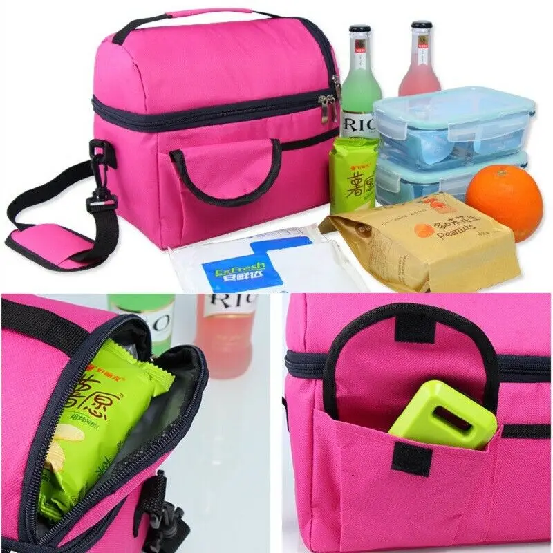 8L aislado bolsa de caja de almuerzo de las mujeres de los hombres viaje comida fría bolso térmico más fresco