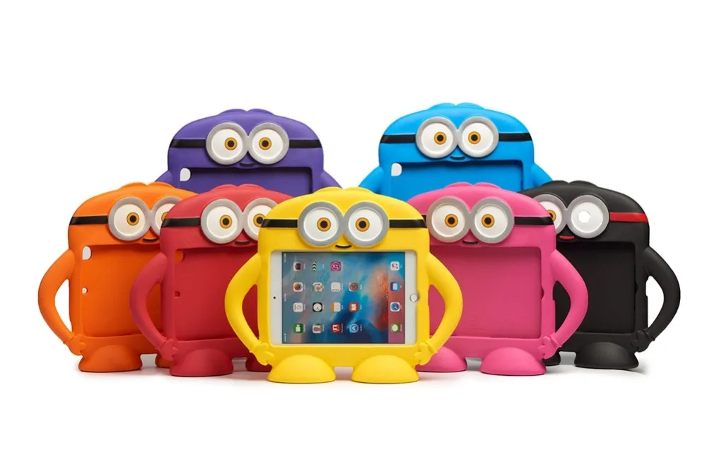 

Little Yellow Man Style Case for iPad Mini 1/2/3/4/5 Mini 5 Mini 4 3 EVA Foam Shockproof Hand-held Stand Kids Tablet Cover Funda