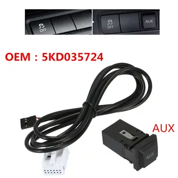 

Car Cable For Golf GLI R ​AUX Connector Wire Adapter 4-pin Jack Black ABS