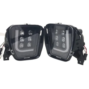 

Pair Smoke Lens LED Lamp Fog Lights W/DRL For 2013-17 Dodge Ram 1500 2500 3500