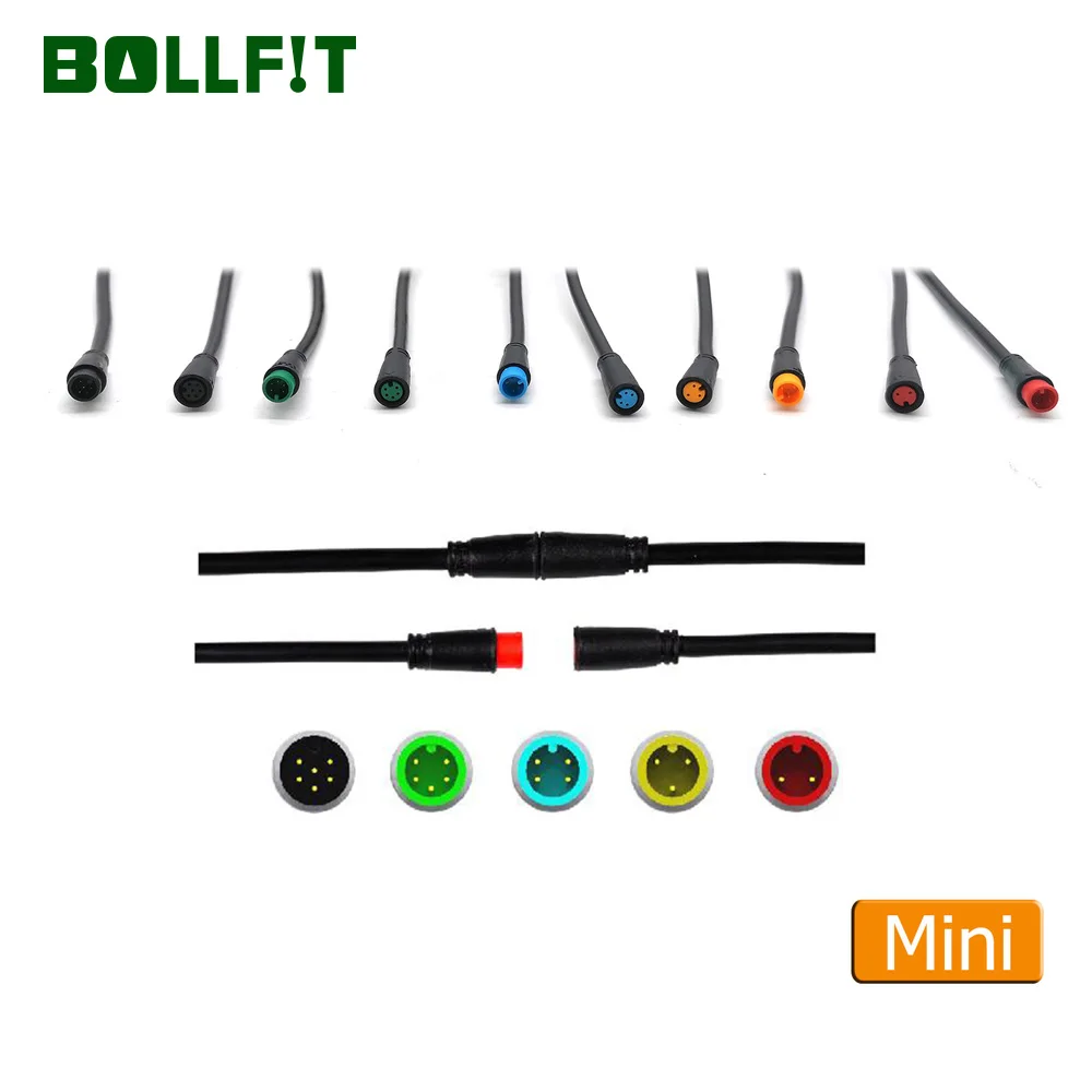 Bollfit Julet 2pin3pin4pin5pin6pin водонепроницаемый кабельный разъем для Ebike светильник дроссельной заслонки Ebrake дисплей Ebike удлинитель кабеля