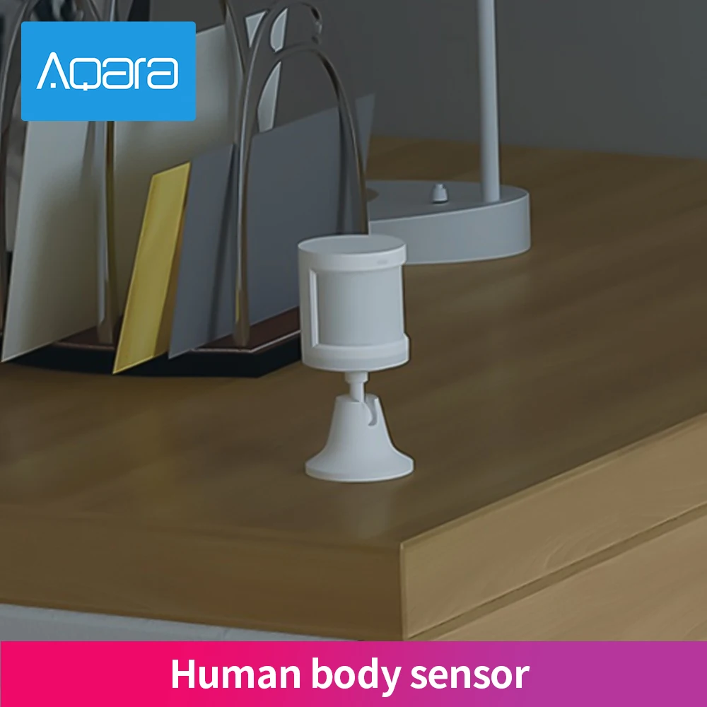 Aqara-Sensor de movimiento PIR inalámbrico, Sensor de cuerpo humano inteligente ZigBee MiHome APP, conexión de seguridad para hogar, sistema de alarma