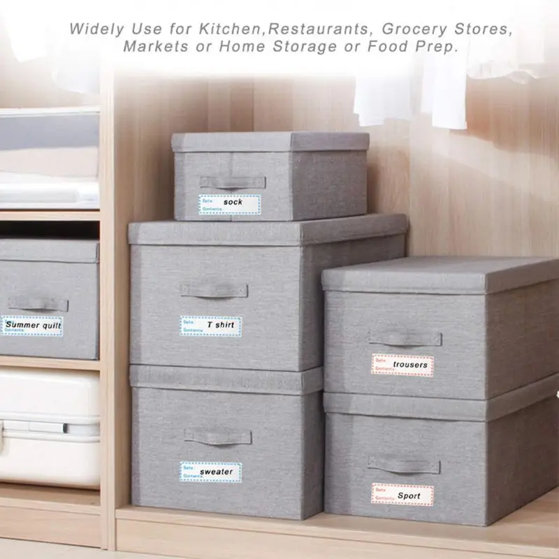 150pcs/roll Kitchen Sticker Refrigerator Freezer Food Storage Date Content Label for Container Tin Bin Bag Bottle Jar Packing