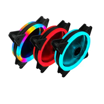

Dual aperture 12cm chassis fan LED eclipse ultra-quiet computer cooling fan