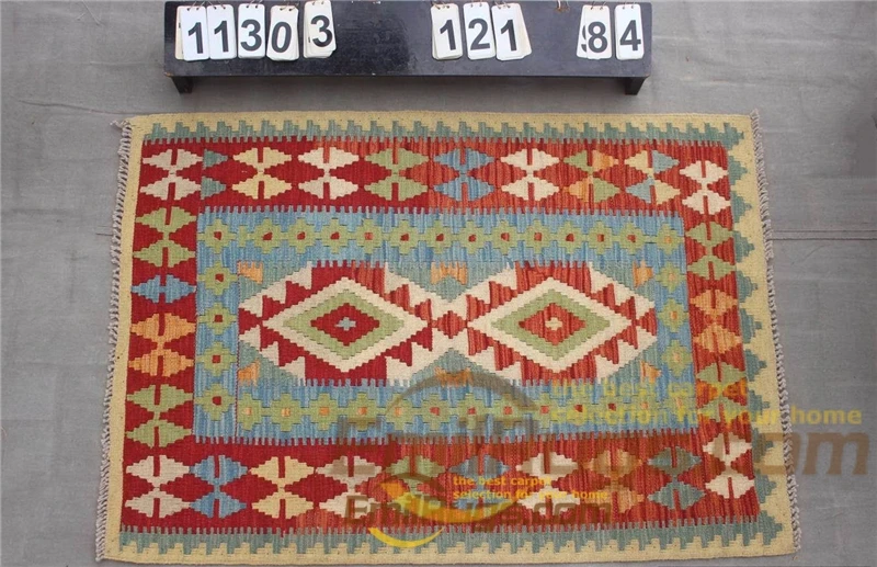 11303 kilim rugs tapestries Fabric Handmade Vintage For Living Room Square Turkish Wool Knitting - Цвет: 11303