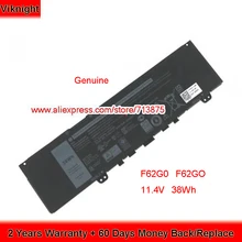 Натуральная 11,4 V 38Wh F62GO F62G0 Батарея для Dell Ins 13-5370-D1505S Inspiron 13 5370 7370 7373 7380 7386 2-в-1 13-5370-D1745S