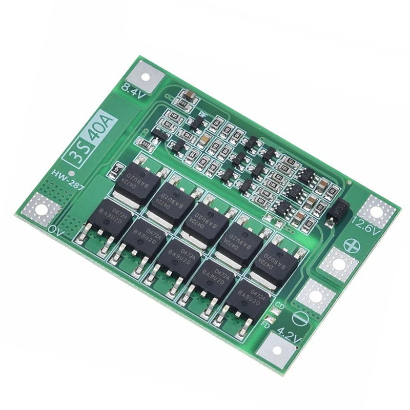 2 шт. 3S 40A 18650 BMS для электродвигателя 11 1 V 12 6 V/14 8 16 усиленный литий ионный