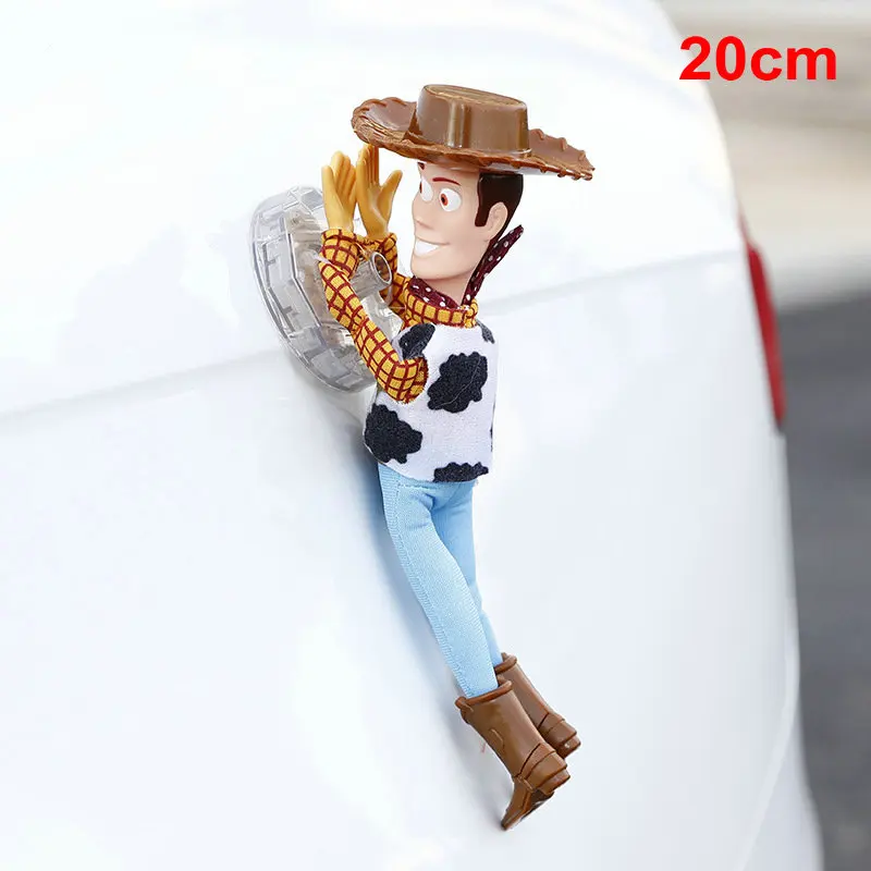Woody 20cm Sticker Милая игрушка История 4 Шериф Вуди автомобиль кукла плюшевая игрушка снаружи подвесная игрушка милые авто аксессуары Автомобильный украшения игрушки 25/35/45 см - Цвет: Woody 20cm Sticker