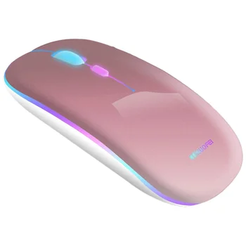 

NewK1 Rgb Ultra Thin Wireless Mouse 2.4G Wireless USB Ergonomic LED Backlight Mute Gaming Mouse for MacBook PC
