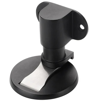 

Adjustable Door Holder Stainless Steel Magnetic Door Stopper Non-Punch Sticker Water-Proof Door Stop Furniture Door-Black