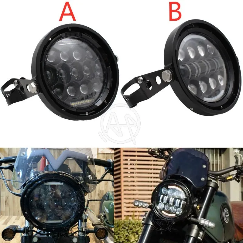 7" Lamp Headlight Turn Light Bracket for Harley Chopper Custom Cafe Racer Bobber