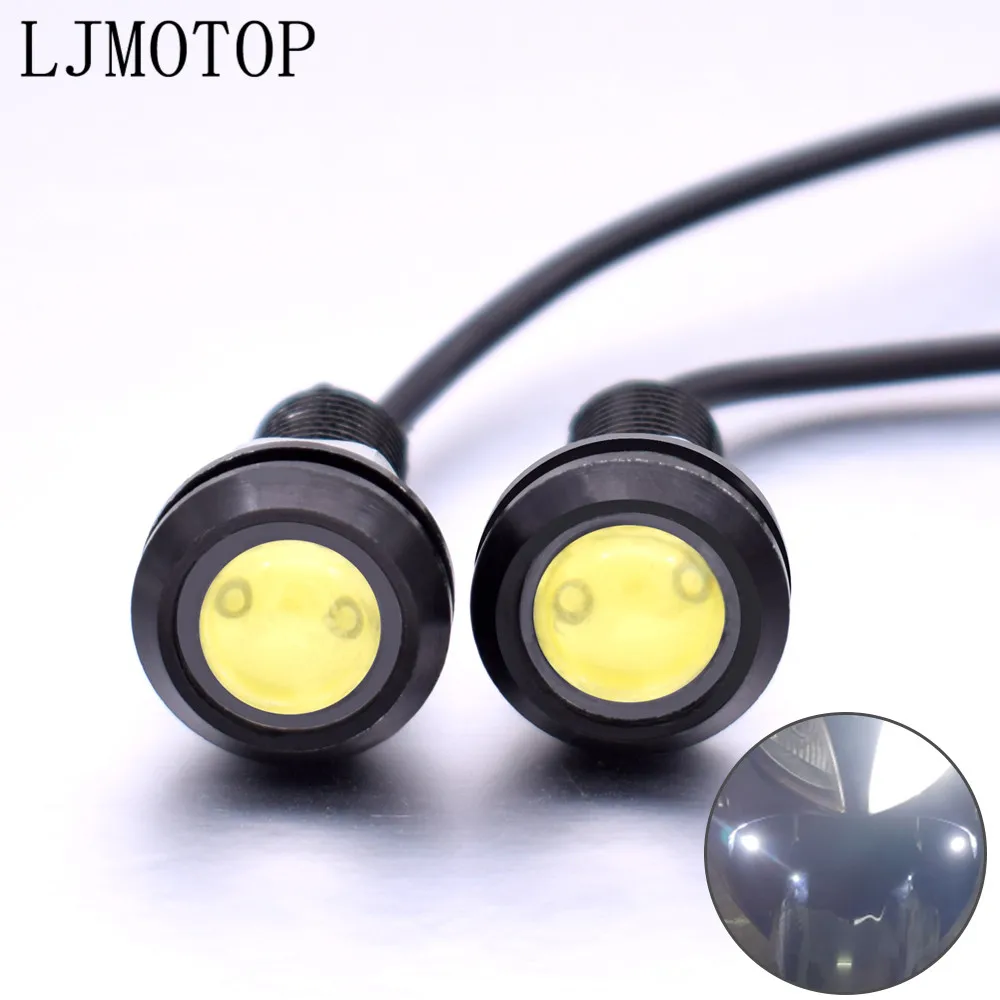 DC 12V орлиные глаз LED 18 мм соколиный ДРЛ фары дневного света сигнальная лампа для