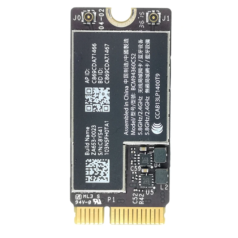 BCM94360CS2 беспроводной AC wifi Bluetooth BT 4,0 аэропорт 802.11Ac карта для Macbook Air 11 дюймов A1465 13 дюймов A1466 2013 MD711LL