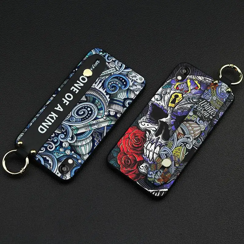 Phone Case For Huawei Honor 8s 5.71-inch Y5 2019 Shockproof TPU Silicone Cover Holder Lanyard Graffiti Series | Мобильные телефоны