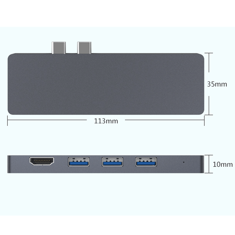 8 в 1 док-станция для ноутбука Тип C Несколько концентратор адаптер 4K HDMI USB 3,0 RJ4 TF SD кард-ридер PD USB-C быстрая передача данных