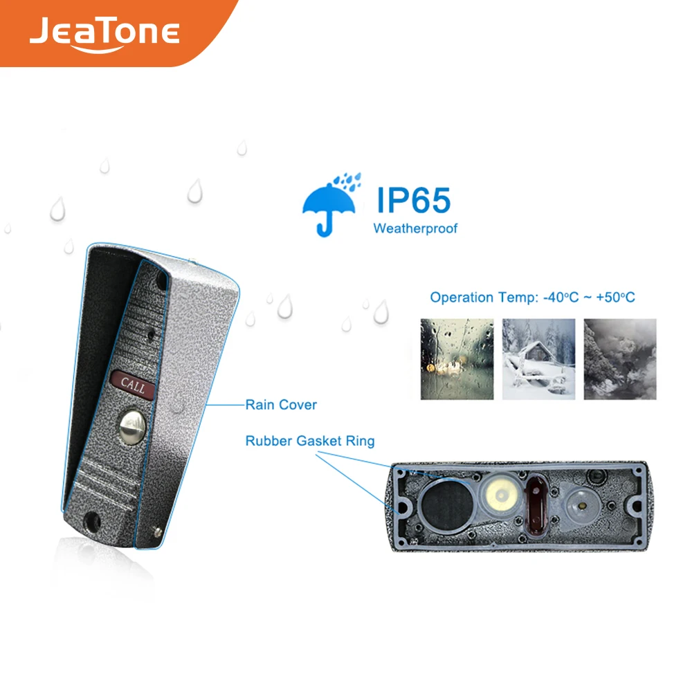 Видеодомофон JeaTone 4 дюймовый сенсорный монитор домофон функция фото и