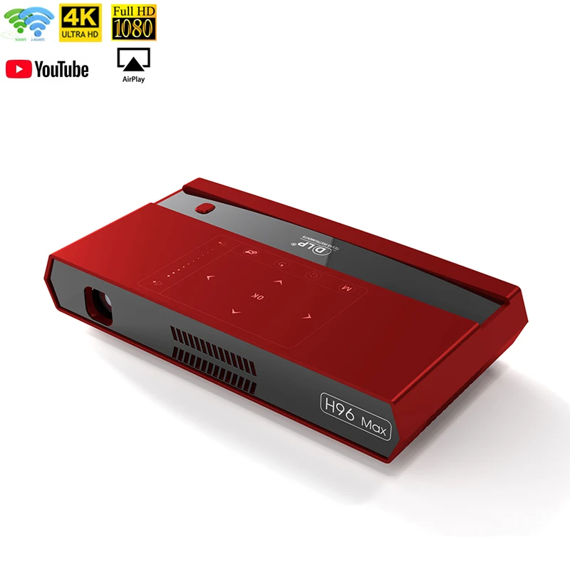 Высокое качество H96 max проектор Android 6 0 Amlogic S912 Max с большой батареей