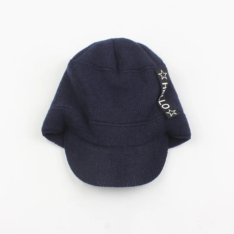 Dark Blue Модные новые мужские зимние шапочки Skullies, шерстяная вязанная шапка, шапка, Толстая теплая унисекс зимняя шапка - Цвет: Dark Blue