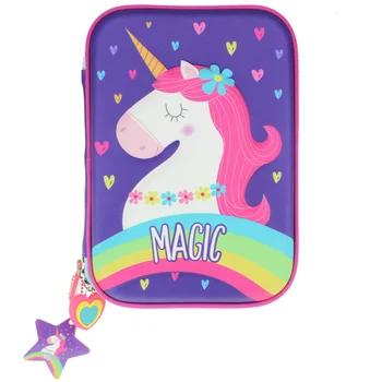 

new unicorn pencil case for girls high capacity school supplies cartoons pen box kawaii pencil bag big stationery box magic