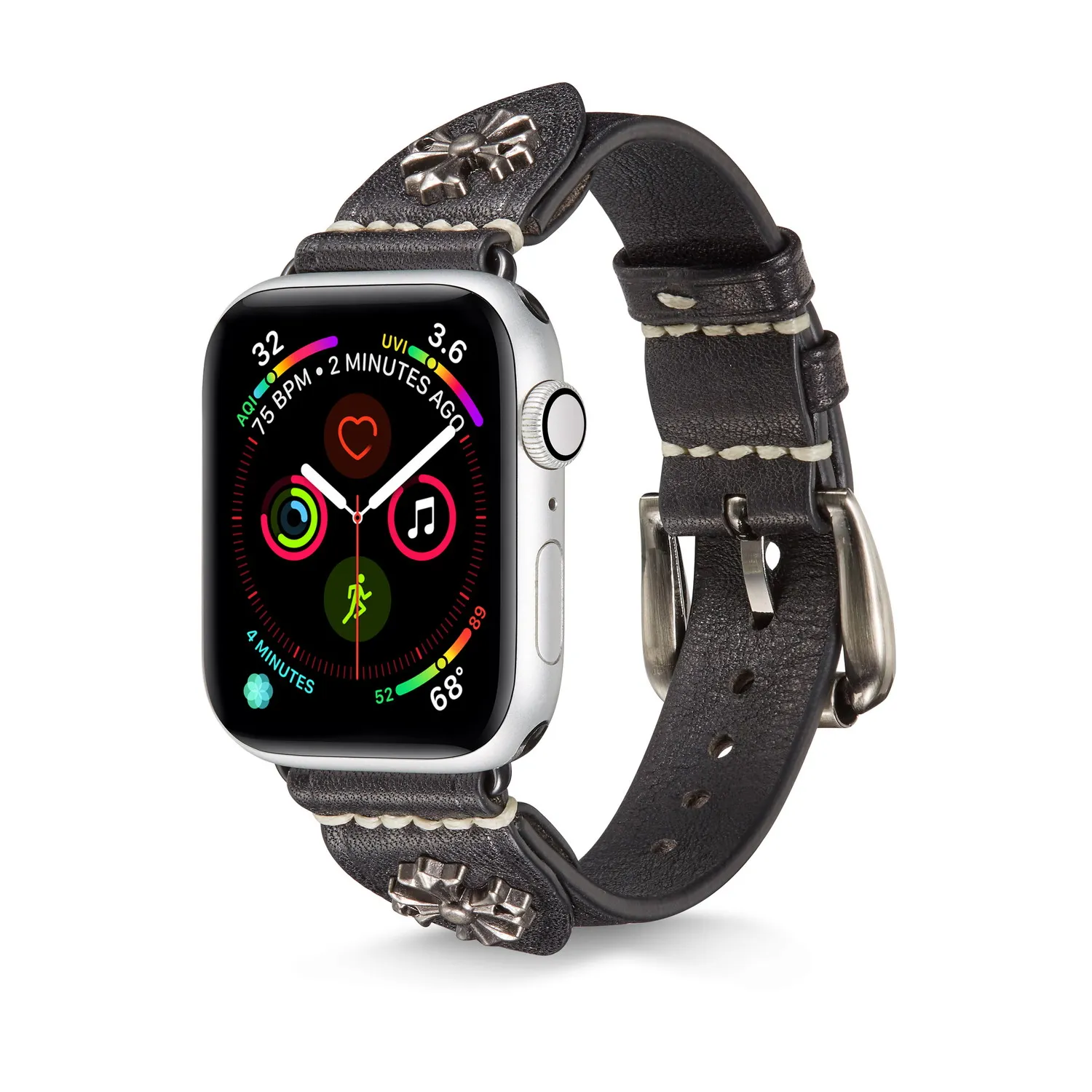 Ретро Кожаный ремешок для часов для apple watch 1 2 3 4 5 iwatch Ремешки для наручных часов 38 мм 42 мм 40 мм 44 мм