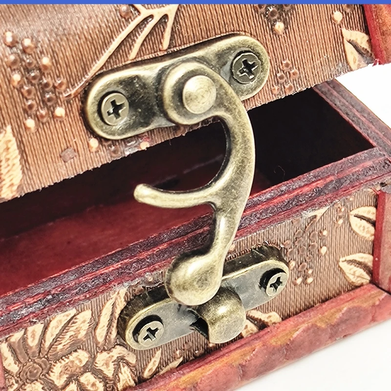 Chiusure Per Casse In Ottone Vintage - 2 Pezzi 59x40mm Con Viti