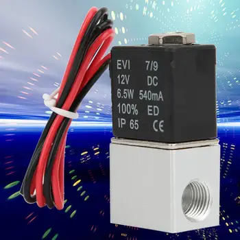 

DC 12V Shut-off Valve Quick Response Solenoid Valve Water Air Oil 2-Position 2-Way Aluminum Alloy Body Valve