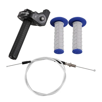 

ZSDTRP Motorcycle Throttle Grip Quick Twist Gas Throttle Settle with Throttle Cable Fit on 7/8 Inch 22mm Handlebar