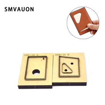 

Japan steel blade dies Cutter Mini IC ID card holder for DIY leather craft key ring knife mould die cut key bag hand punch tool