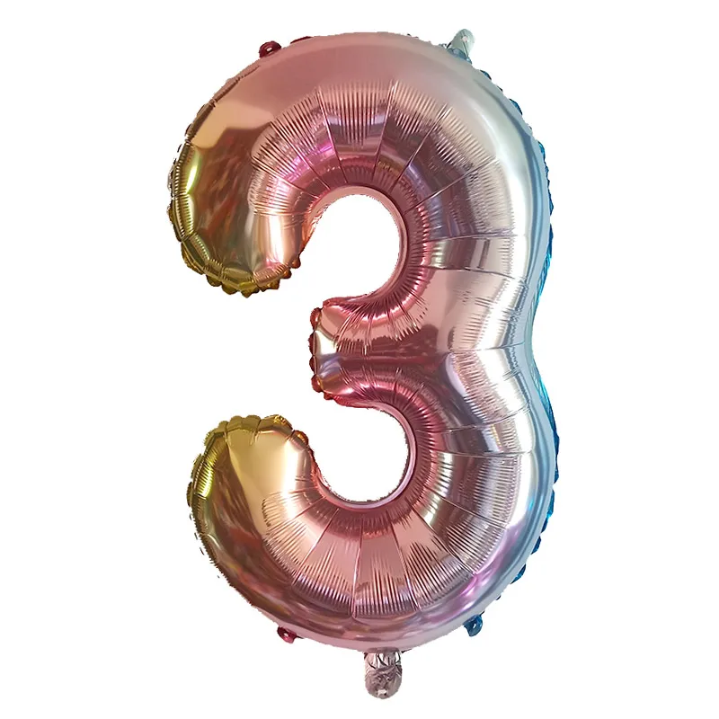 2 шт. 42 дюйма Фольга для дня рождения воздушные шары градиентный цвет номер 23 30 50 70 лет вечерние украшения мужские аксессуары для девушки мяч