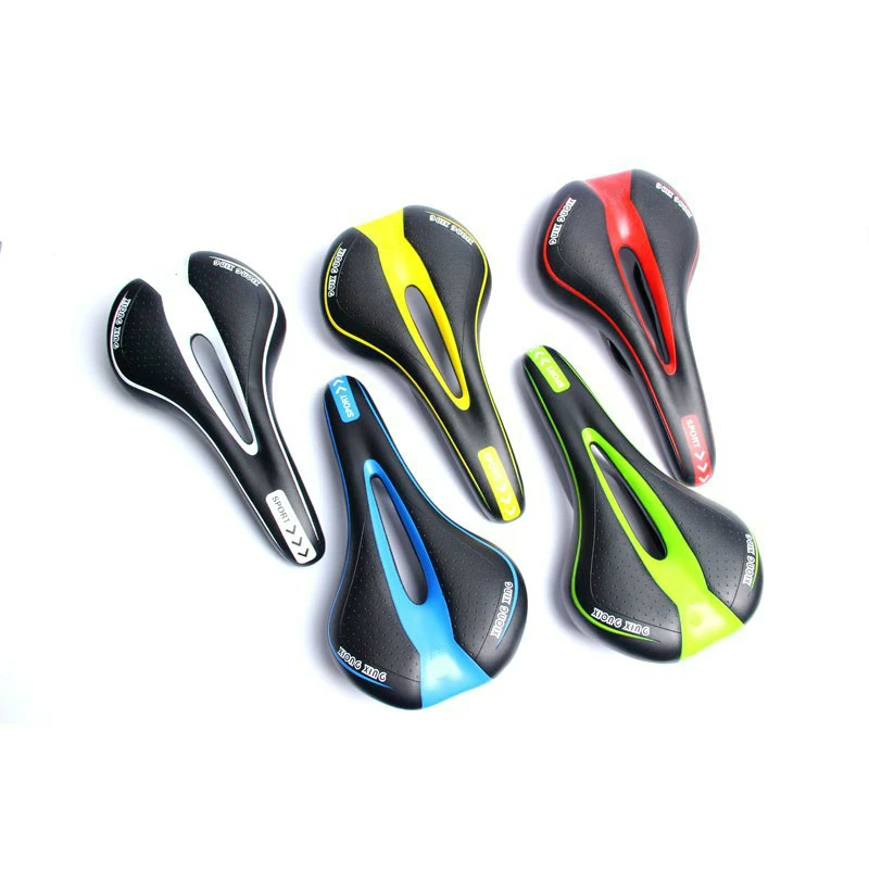 

Bicycle seat silicone PU leather material hollow cushion mountain bike comfortable riding seat shockproof riding